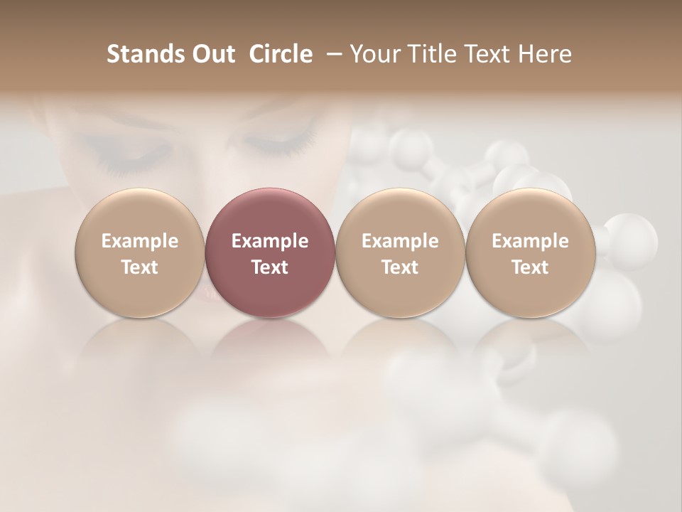 A Beautiful Woman With Her Eyes Closed And A Lot Of Bubbles Coming Out Of Her PowerPoint Template