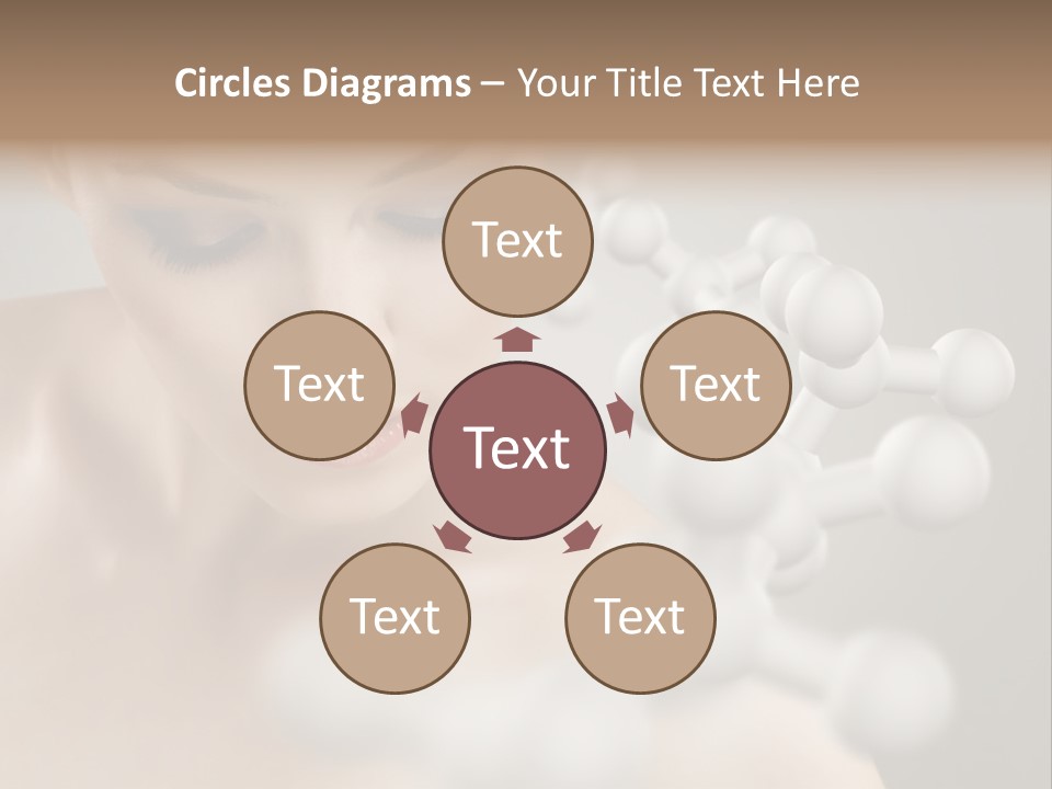 A Beautiful Woman With Her Eyes Closed And A Lot Of Bubbles Coming Out Of Her PowerPoint Template