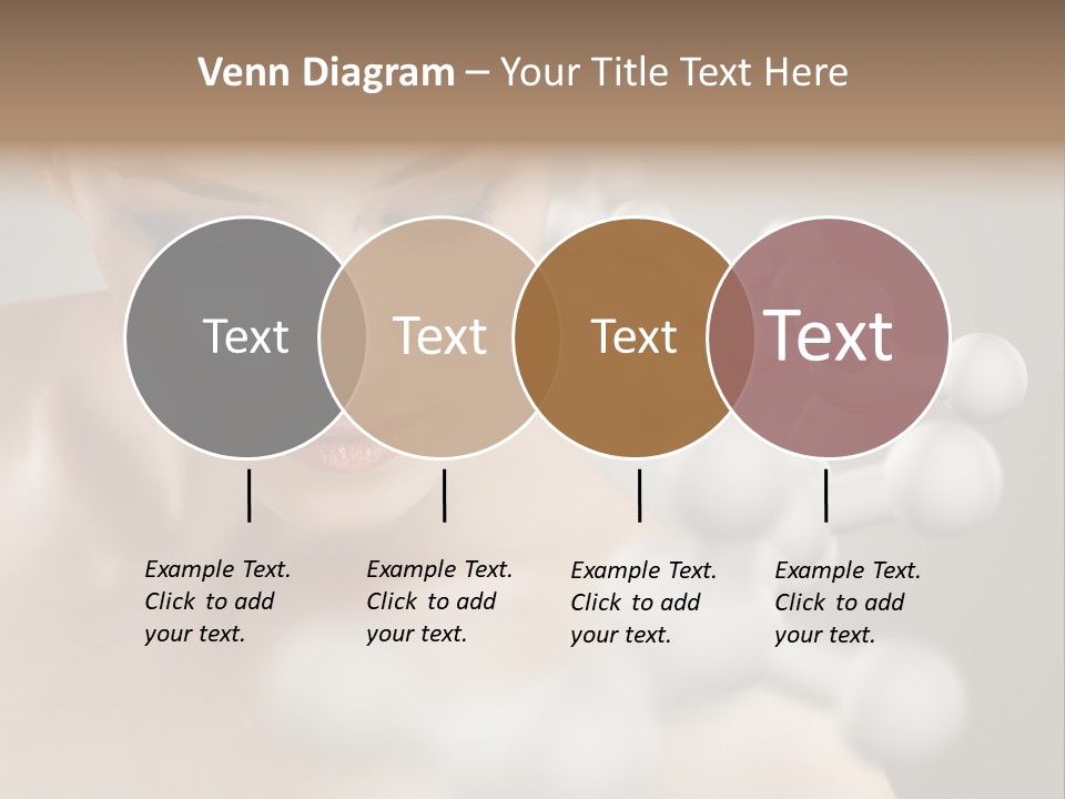 A Beautiful Woman With Her Eyes Closed And A Lot Of Bubbles Coming Out Of Her PowerPoint Template