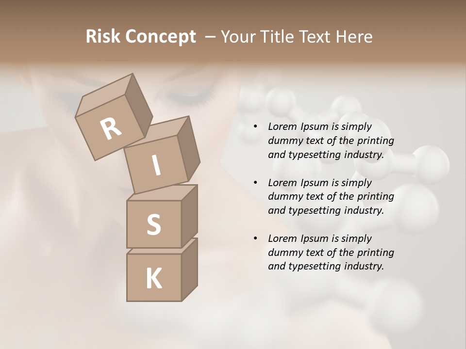 A Beautiful Woman With Her Eyes Closed And A Lot Of Bubbles Coming Out Of Her PowerPoint Template