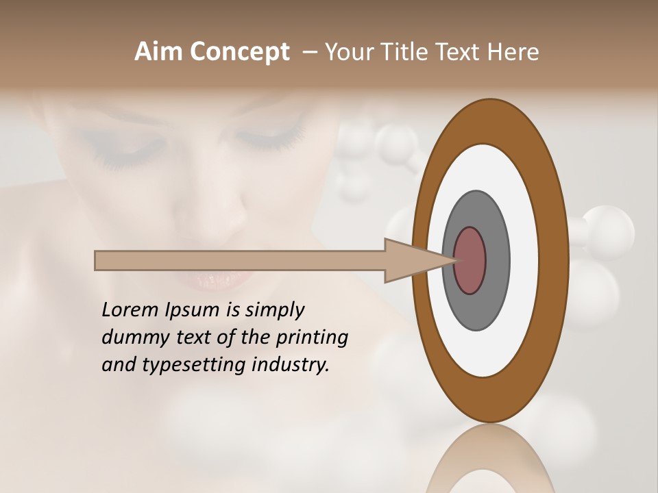 A Beautiful Woman With Her Eyes Closed And A Lot Of Bubbles Coming Out Of Her PowerPoint Template