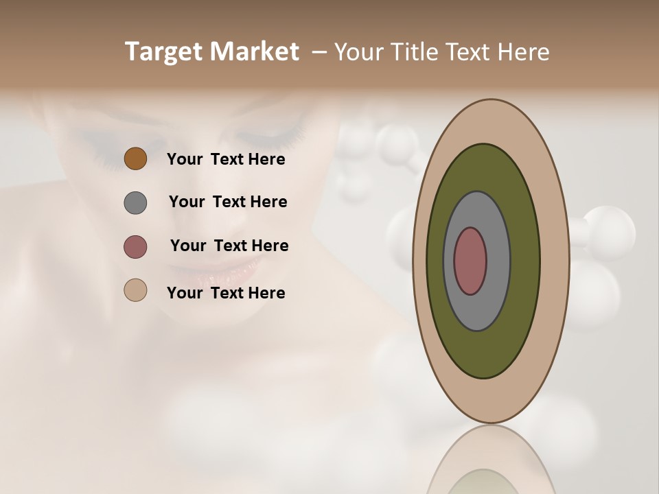 A Beautiful Woman With Her Eyes Closed And A Lot Of Bubbles Coming Out Of Her PowerPoint Template