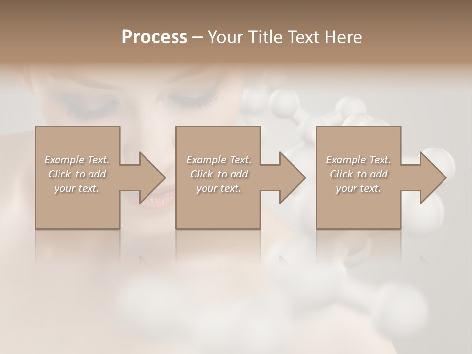 A Beautiful Woman With Her Eyes Closed And A Lot Of Bubbles Coming Out Of Her PowerPoint Template