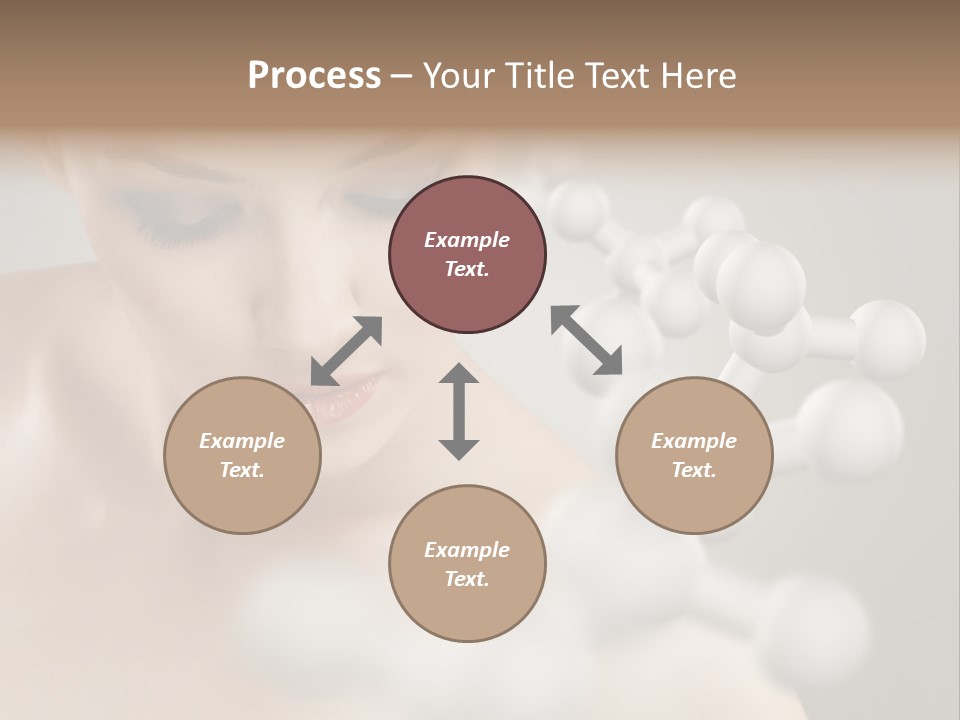 A Beautiful Woman With Her Eyes Closed And A Lot Of Bubbles Coming Out Of Her PowerPoint Template