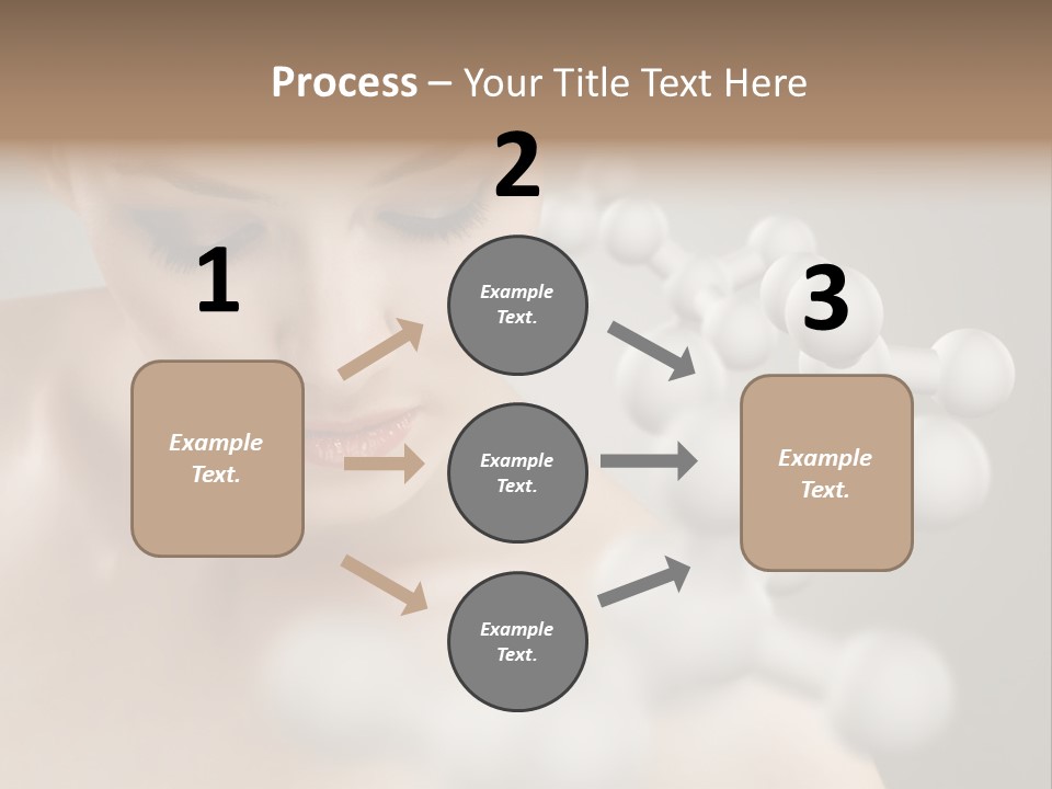 A Beautiful Woman With Her Eyes Closed And A Lot Of Bubbles Coming Out Of Her PowerPoint Template