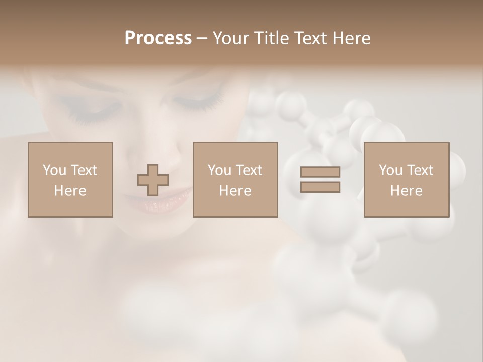 A Beautiful Woman With Her Eyes Closed And A Lot Of Bubbles Coming Out Of Her PowerPoint Template