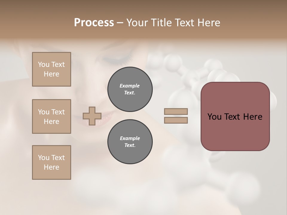 A Beautiful Woman With Her Eyes Closed And A Lot Of Bubbles Coming Out Of Her PowerPoint Template