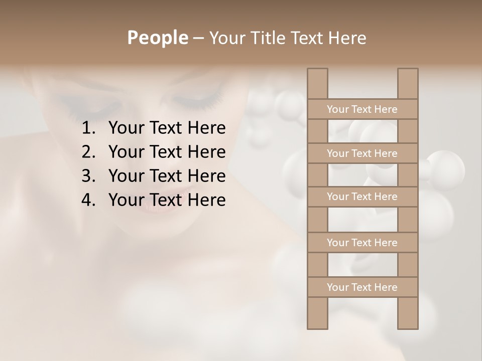 A Beautiful Woman With Her Eyes Closed And A Lot Of Bubbles Coming Out Of Her PowerPoint Template