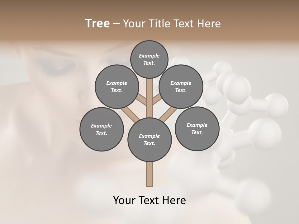 A Beautiful Woman With Her Eyes Closed And A Lot Of Bubbles Coming Out Of Her PowerPoint Template