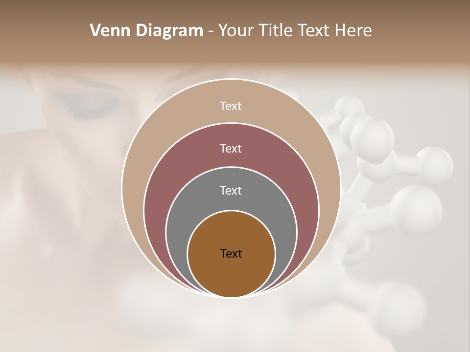 A Beautiful Woman With Her Eyes Closed And A Lot Of Bubbles Coming Out Of Her PowerPoint Template
