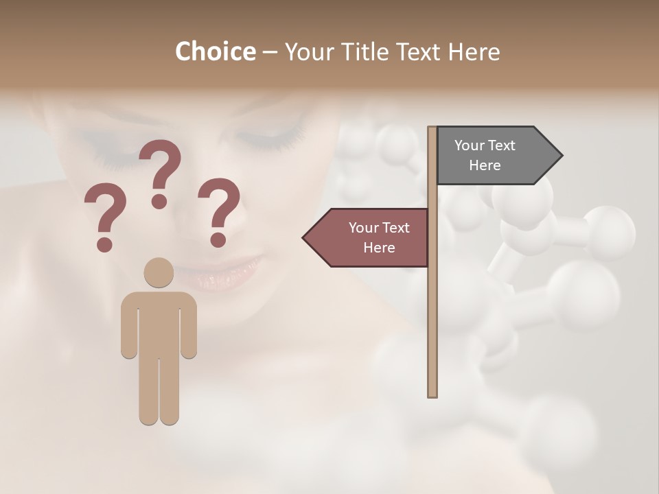 A Beautiful Woman With Her Eyes Closed And A Lot Of Bubbles Coming Out Of Her PowerPoint Template