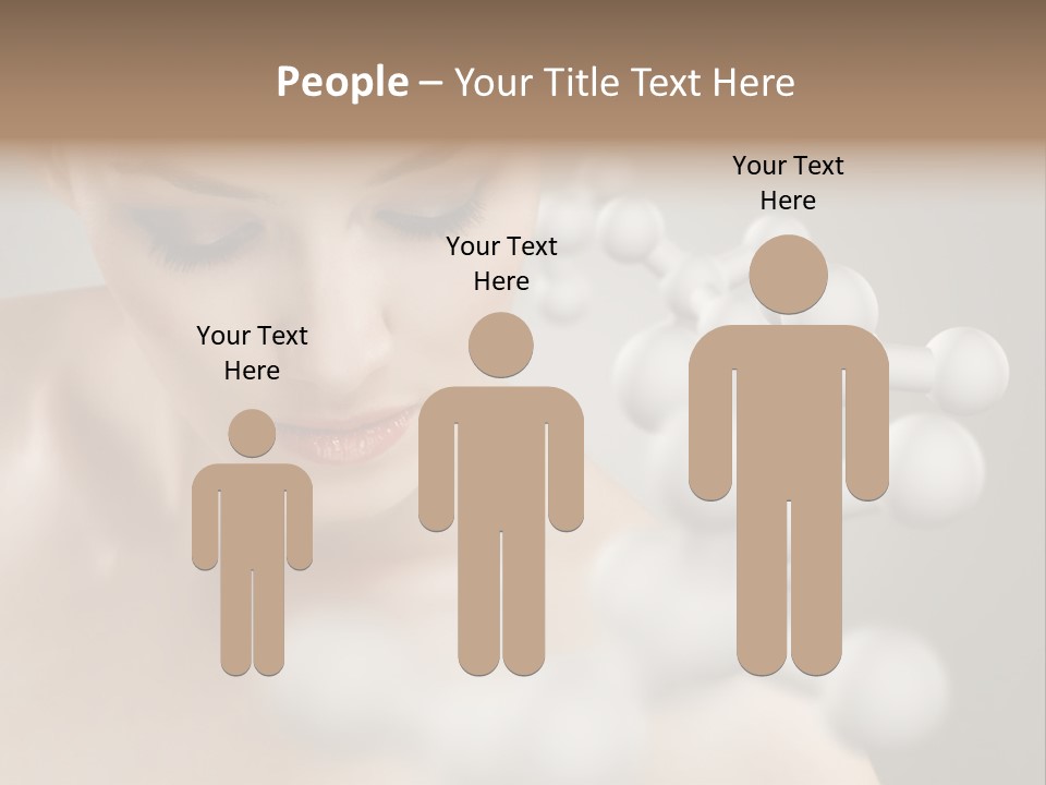 A Beautiful Woman With Her Eyes Closed And A Lot Of Bubbles Coming Out Of Her PowerPoint Template