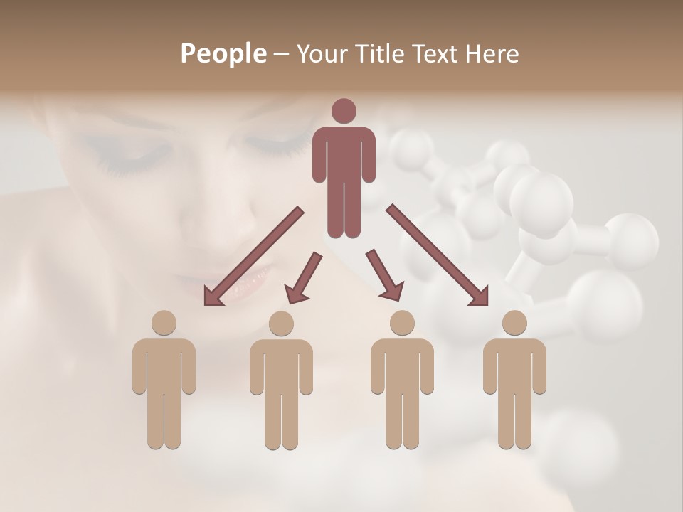 A Beautiful Woman With Her Eyes Closed And A Lot Of Bubbles Coming Out Of Her PowerPoint Template