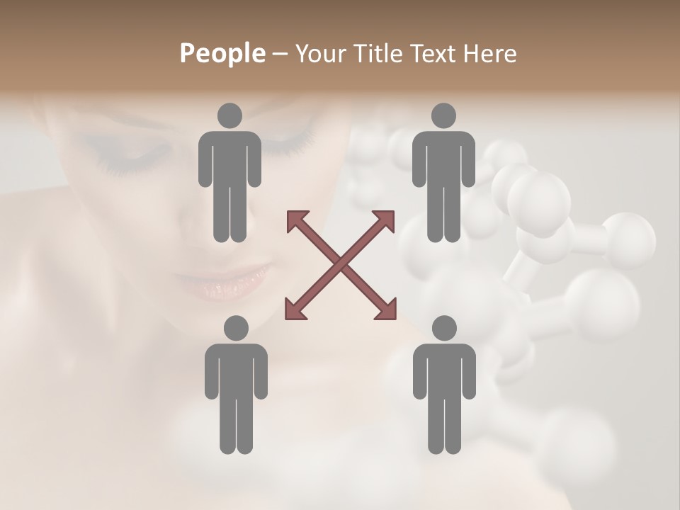 A Beautiful Woman With Her Eyes Closed And A Lot Of Bubbles Coming Out Of Her PowerPoint Template