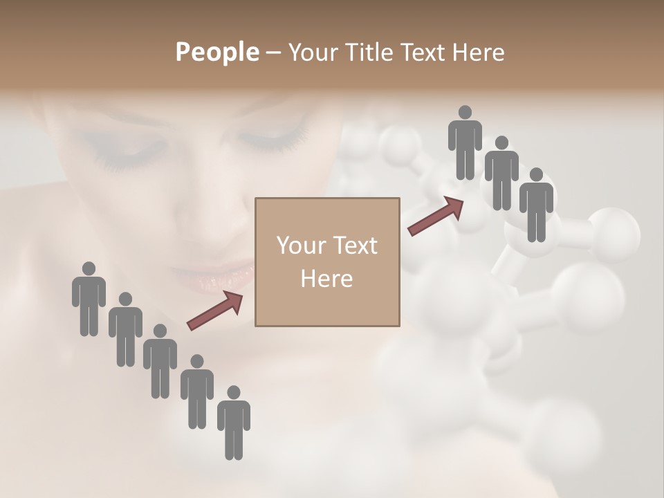 A Beautiful Woman With Her Eyes Closed And A Lot Of Bubbles Coming Out Of Her PowerPoint Template