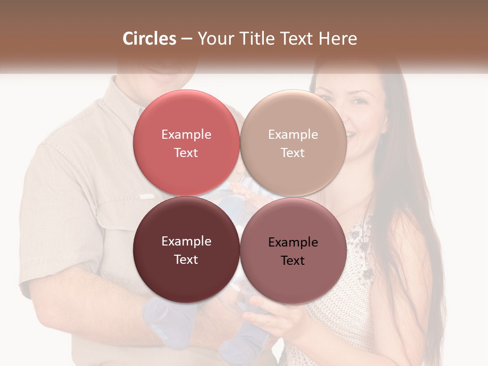 A Man And Woman Holding A Baby In Their Arms PowerPoint Template