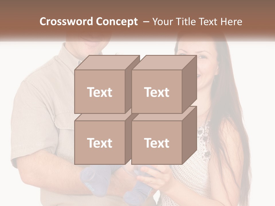 A Man And Woman Holding A Baby In Their Arms PowerPoint Template