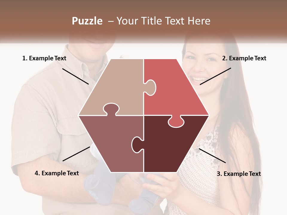 A Man And Woman Holding A Baby In Their Arms PowerPoint Template