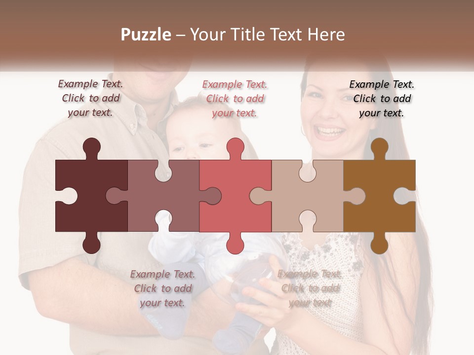 A Man And Woman Holding A Baby In Their Arms PowerPoint Template