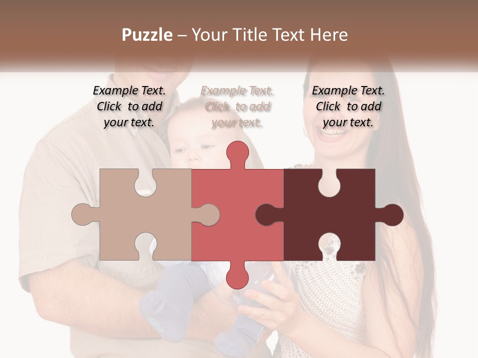 A Man And Woman Holding A Baby In Their Arms PowerPoint Template