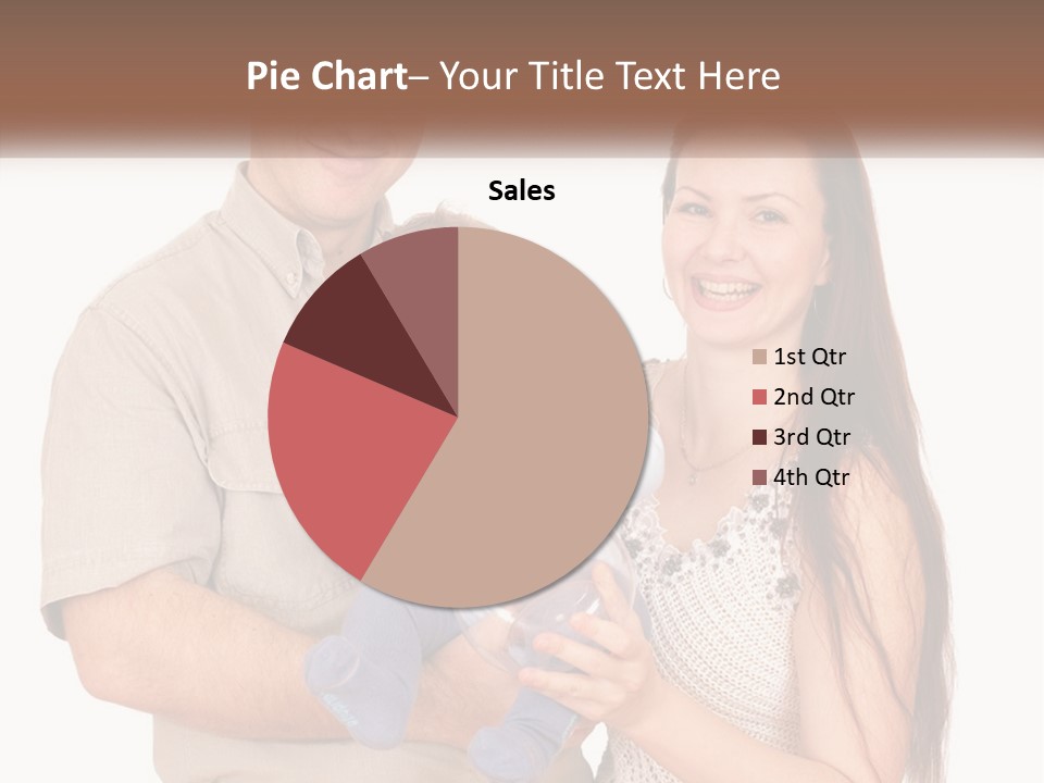 A Man And Woman Holding A Baby In Their Arms PowerPoint Template