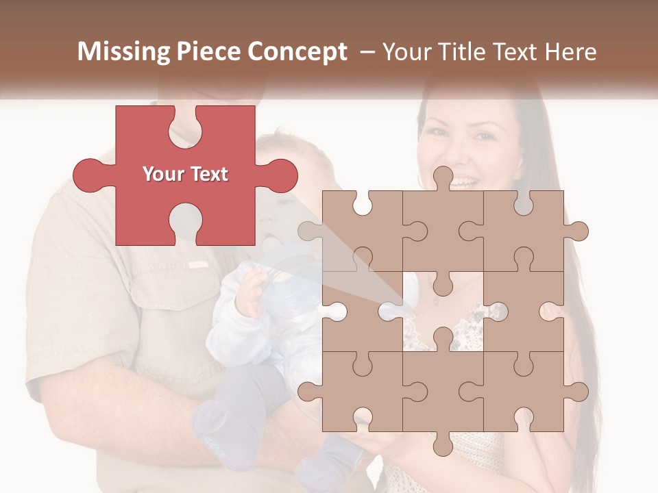 A Man And Woman Holding A Baby In Their Arms PowerPoint Template