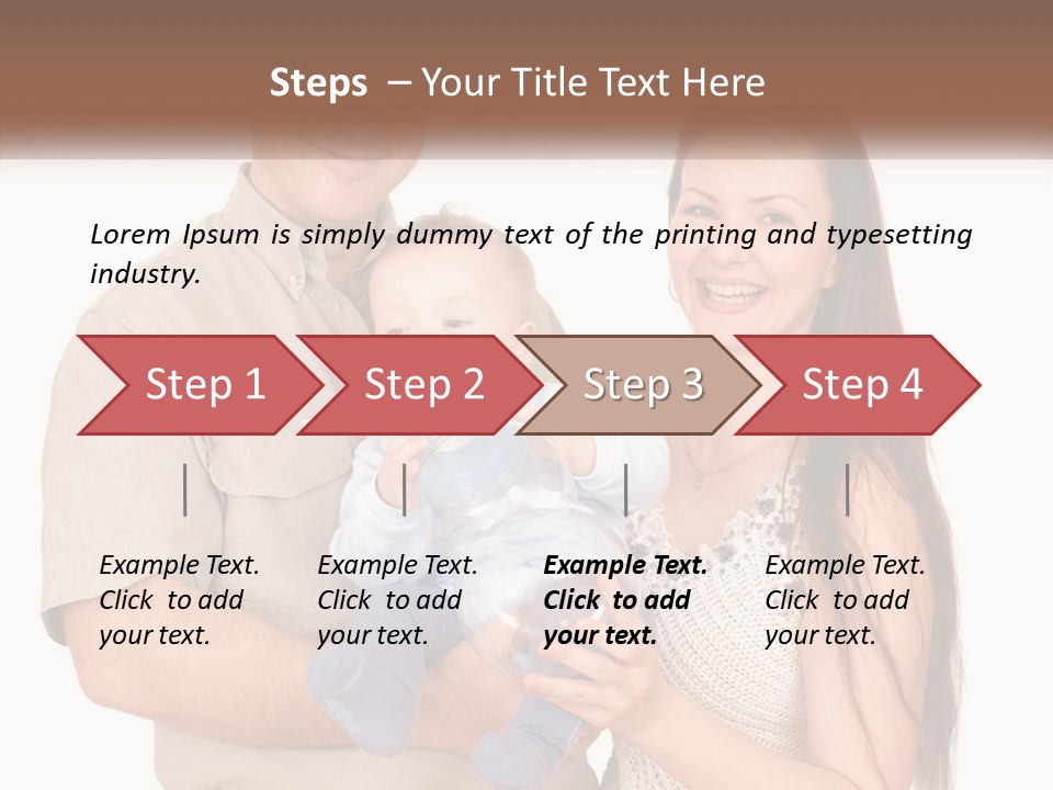 A Man And Woman Holding A Baby In Their Arms PowerPoint Template