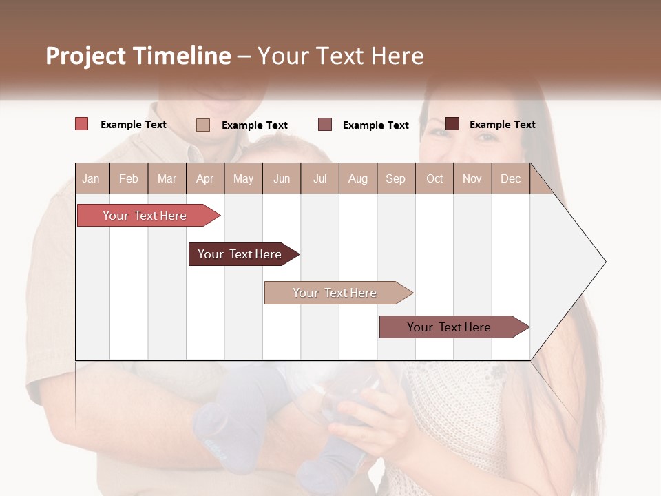 A Man And Woman Holding A Baby In Their Arms PowerPoint Template