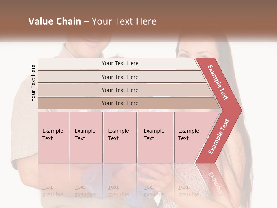 A Man And Woman Holding A Baby In Their Arms PowerPoint Template