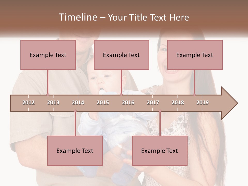 A Man And Woman Holding A Baby In Their Arms PowerPoint Template