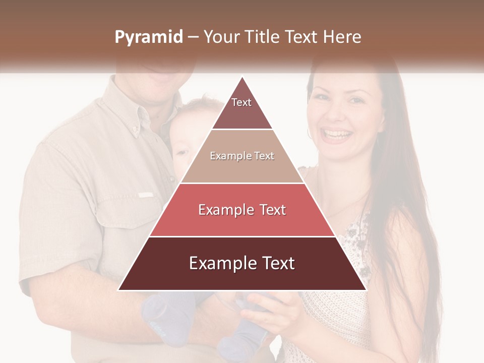 A Man And Woman Holding A Baby In Their Arms PowerPoint Template