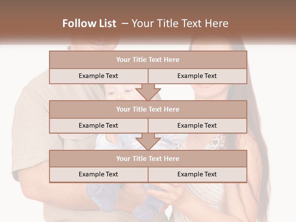 A Man And Woman Holding A Baby In Their Arms PowerPoint Template