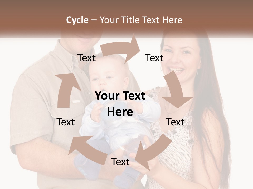 A Man And Woman Holding A Baby In Their Arms PowerPoint Template