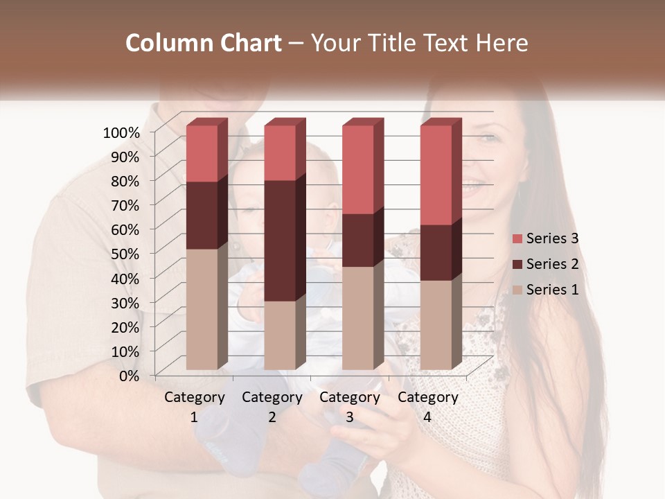 A Man And Woman Holding A Baby In Their Arms PowerPoint Template