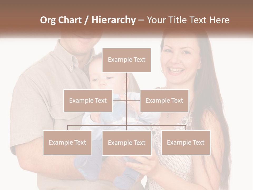 A Man And Woman Holding A Baby In Their Arms PowerPoint Template