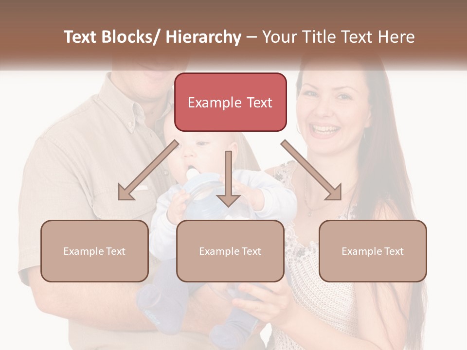 A Man And Woman Holding A Baby In Their Arms PowerPoint Template