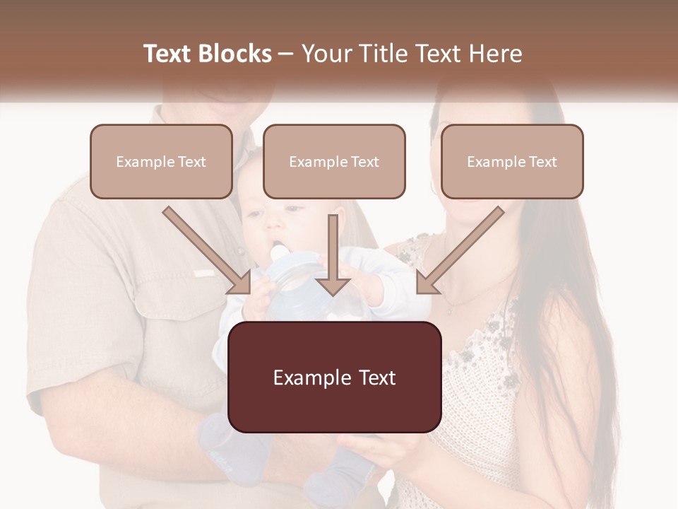 A Man And Woman Holding A Baby In Their Arms PowerPoint Template