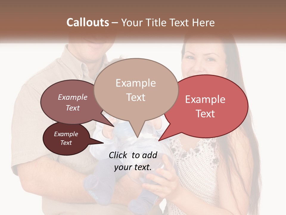 A Man And Woman Holding A Baby In Their Arms PowerPoint Template