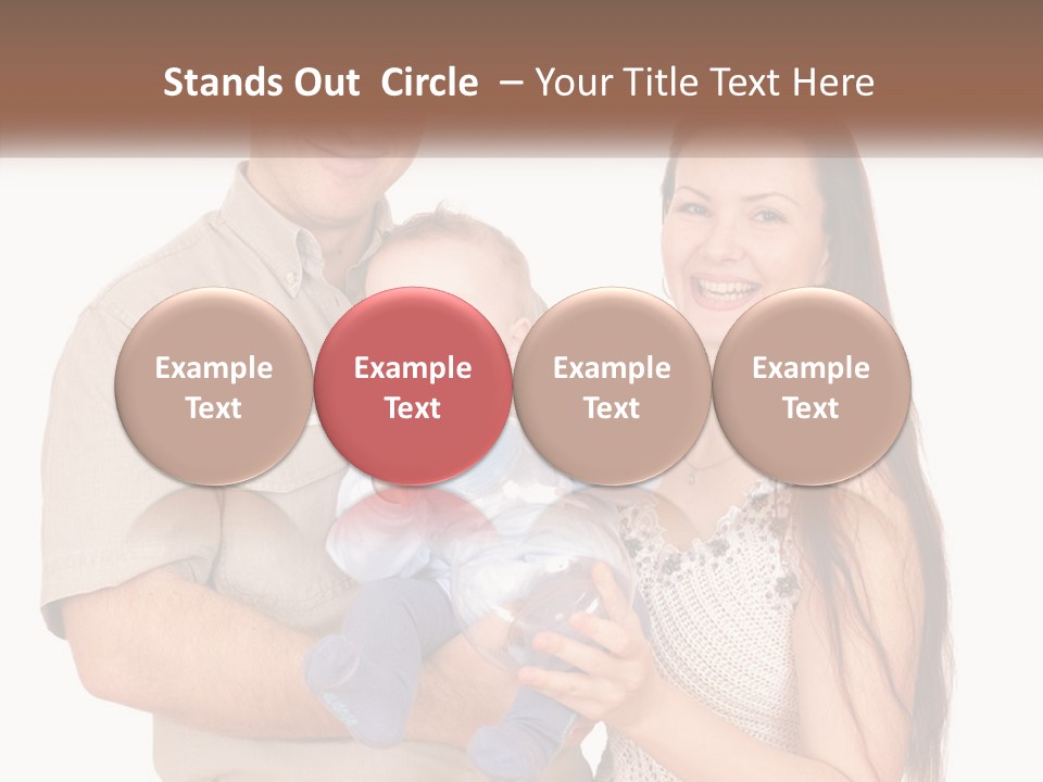 A Man And Woman Holding A Baby In Their Arms PowerPoint Template