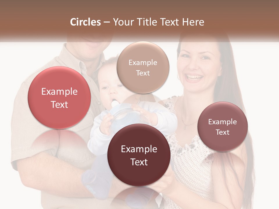 A Man And Woman Holding A Baby In Their Arms PowerPoint Template