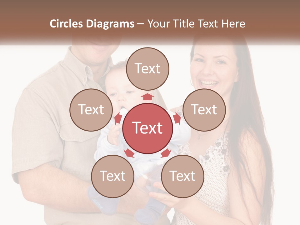 A Man And Woman Holding A Baby In Their Arms PowerPoint Template