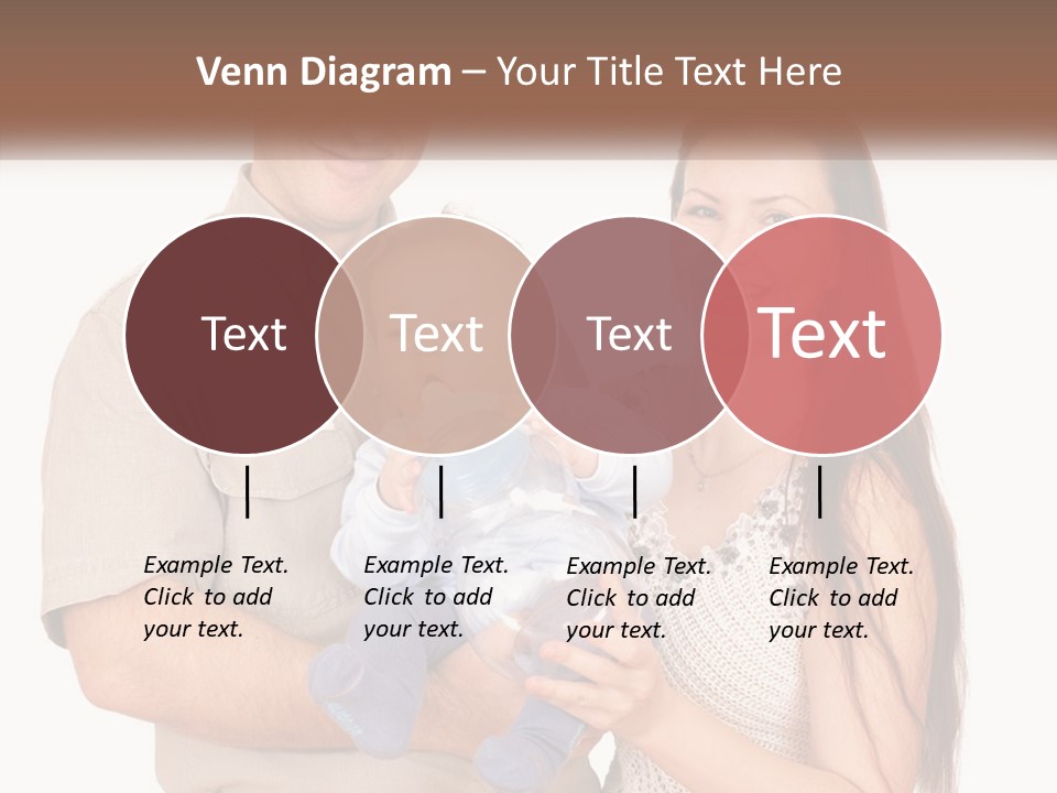 A Man And Woman Holding A Baby In Their Arms PowerPoint Template