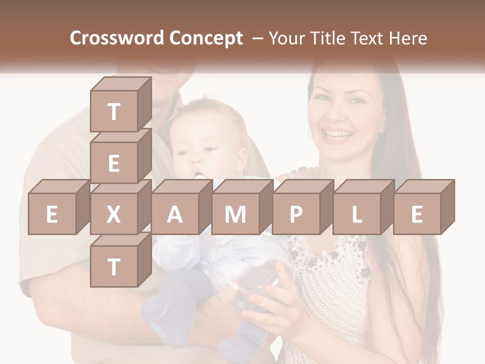 A Man And Woman Holding A Baby In Their Arms PowerPoint Template