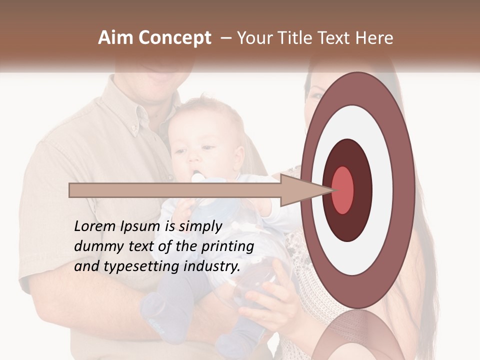 A Man And Woman Holding A Baby In Their Arms PowerPoint Template