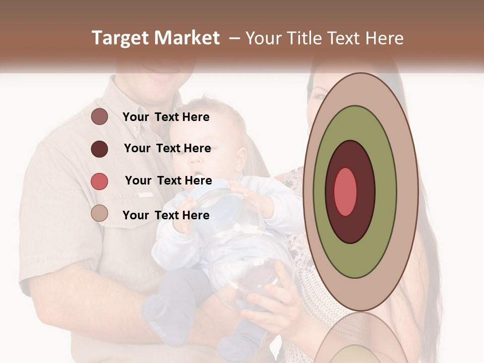 A Man And Woman Holding A Baby In Their Arms PowerPoint Template