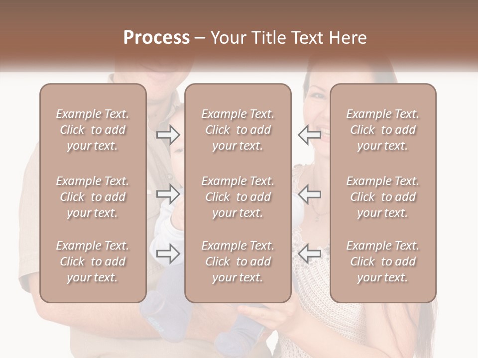 A Man And Woman Holding A Baby In Their Arms PowerPoint Template