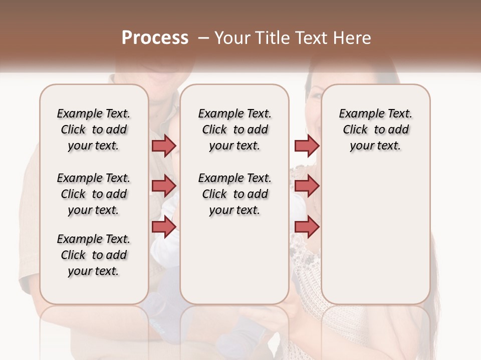 A Man And Woman Holding A Baby In Their Arms PowerPoint Template