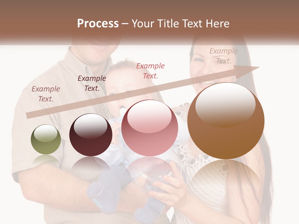 A Man And Woman Holding A Baby In Their Arms PowerPoint Template