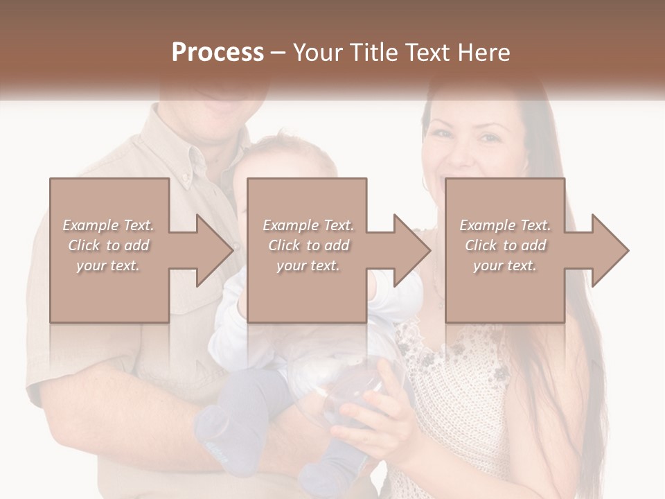 A Man And Woman Holding A Baby In Their Arms PowerPoint Template