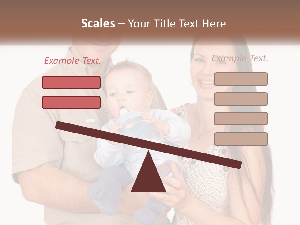 A Man And Woman Holding A Baby In Their Arms PowerPoint Template